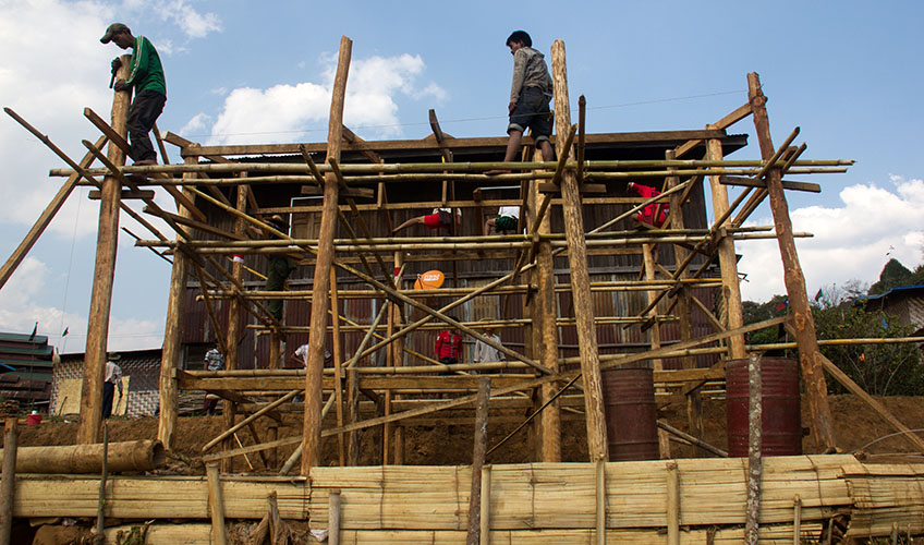 A house under construction