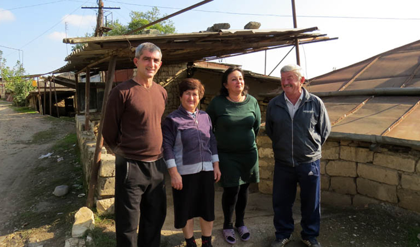 Aida with her husband Abrik, son Grigory and daughter-in-law Rita