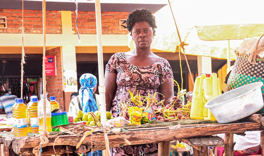 Fortune at her market stall