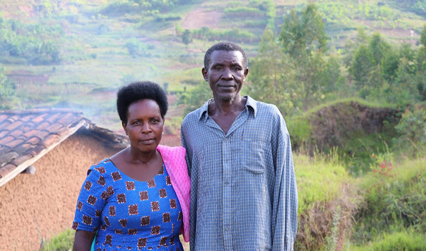 Francine and her husband Theogene in their community.