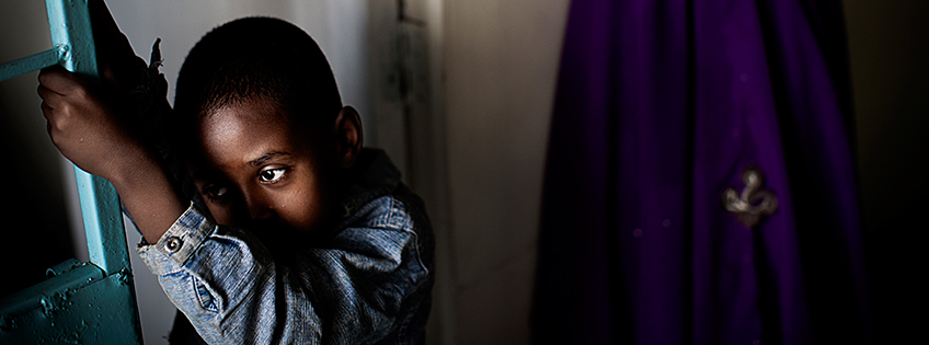 A young Kenyan child at home